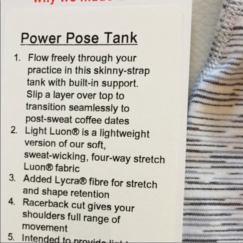 NWT WAGG LULULEMON POWER POSE TANK - - Size 8 10 - Picture 2 of 6